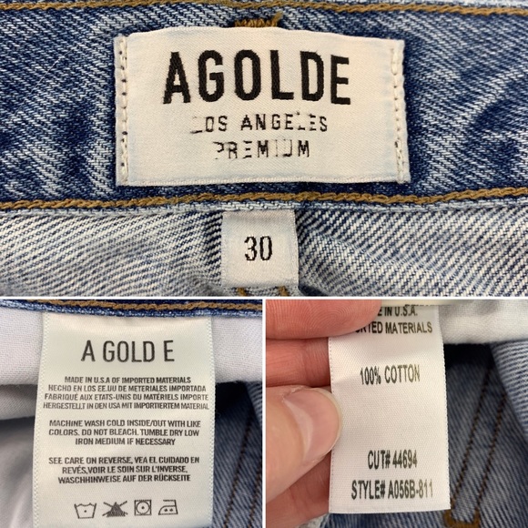 AGOLDE Rigid Riley High Rise Straight Crop Jeans - Picture 14 of 16